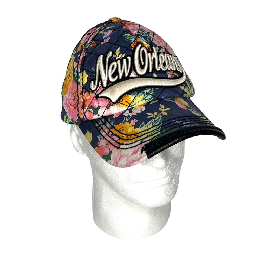 Robin Ruth New Orleans Quilted Floral SnapBack Hat 3D Puff Embroidered Lettering
